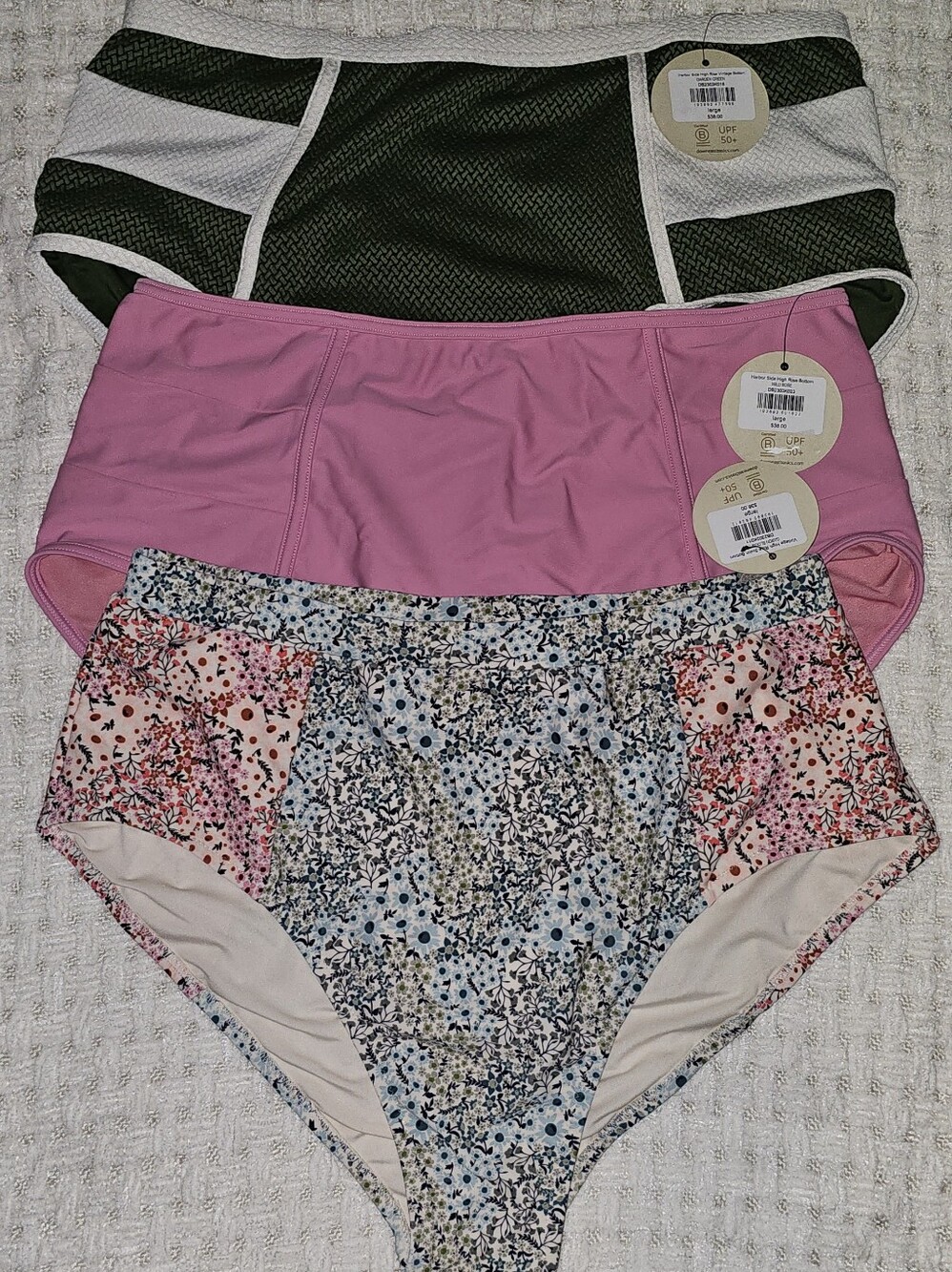 NWT Downeast Women's Assorted 3 High-Waist Bathingsuit Bottoms Sz Lg - Picture 2 of 11